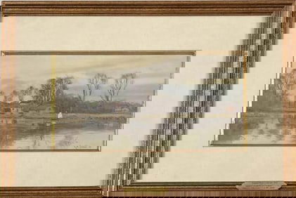 R.W. Fraser, WC/P Wooded River Landscape