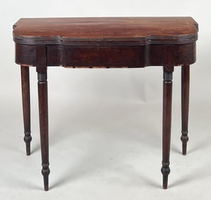 Estate Found Phil. Sheraton Mahogany Card Table