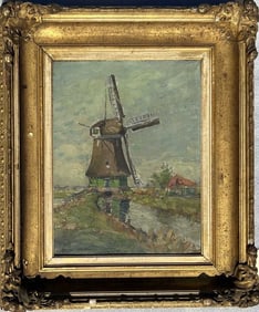 Miller, O/B Dutch Windmill Scene