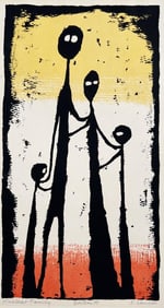 E Landon, Nuclear Family Serigraph