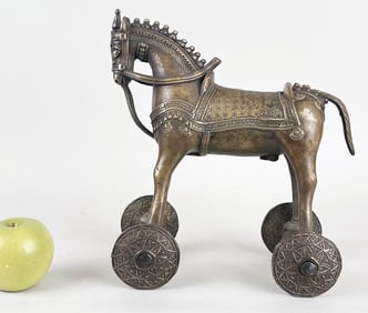 Indian Brass Temple Toy Horse