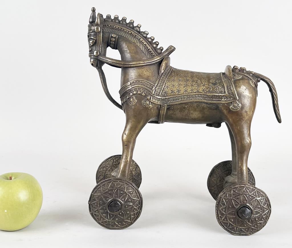 Indian Brass Temple Toy Horse (1 of 7)