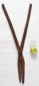 Primitive Wooden Eel Tongs