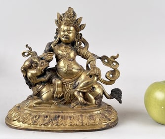 Himalayan Gilt Bronze Jambhala Vaishravana