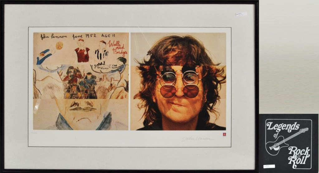 John Lennon Limited Edition Framed Lithograph: After John Lennon (British 1940-1980), "Walls and Bridges" limited edition lithographic print, 1995, numbered in pencil lower left 916/2500, with certificate of authenticity on reverse, framed, not ex