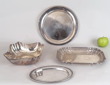 Group Four Sterling Serving Trays/Bowl