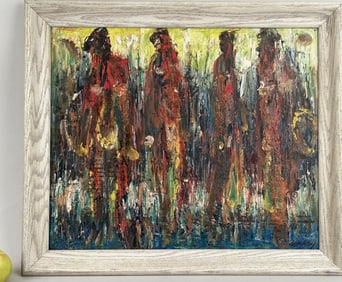 Dempsey, O/Masonite, Untitled (Abstract Figures)