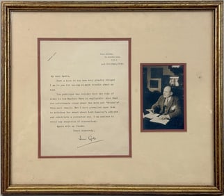 Framed Letter From James Agate