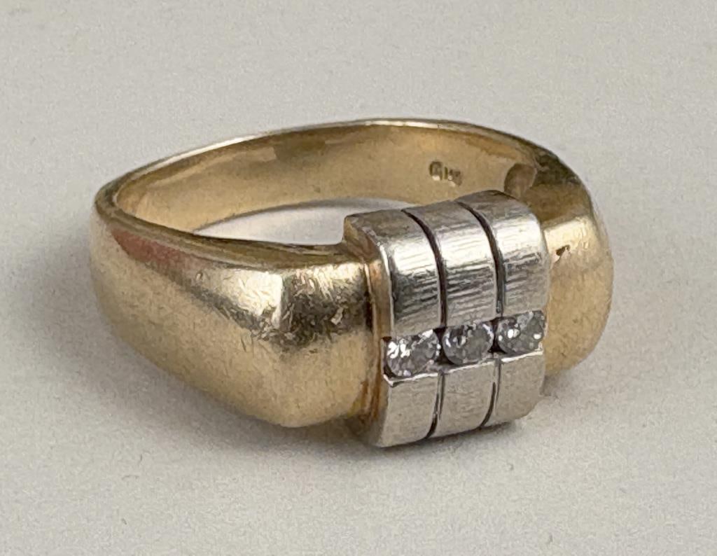 Men's 14K Gold & Diamond Ring (1 of 6)