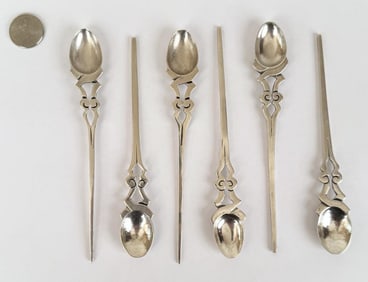 Six William Spratling Sterling Silver Spoons