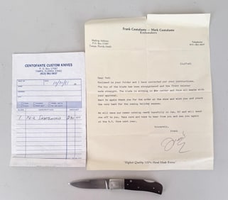 F. Centofante, Small Snakewood Folding Knife 1981