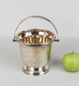 Mexican Sterling Ice Bucket, Swing Handle