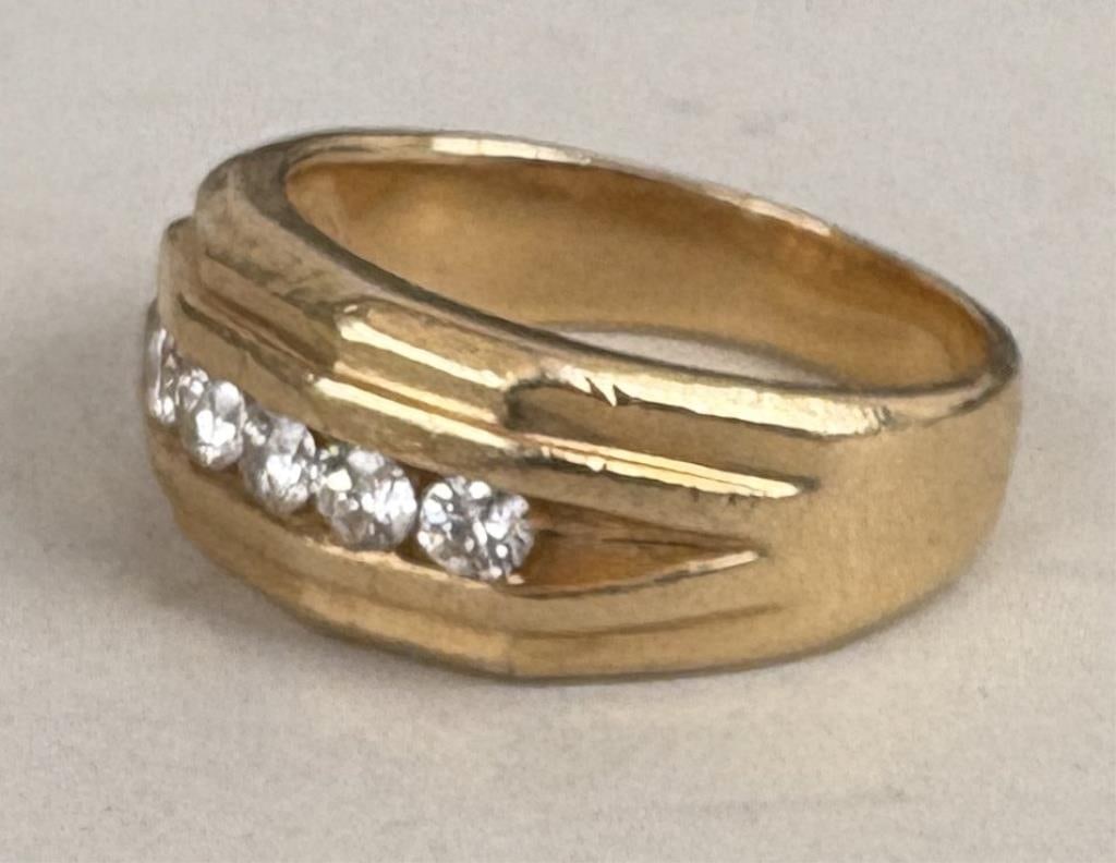Men's 14K Gold & Diamond Ring (1 of 5)