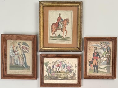 Four Framed Napoleonic Engravings