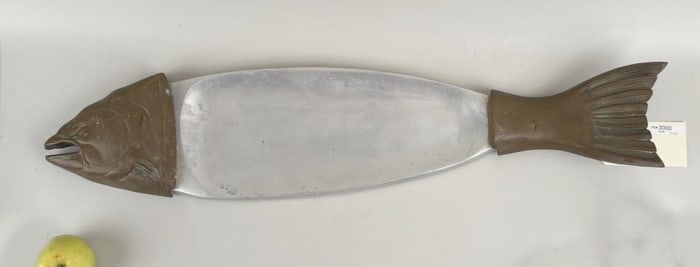Vintage Cast Brass/Aluminum Salmon Serving Tray