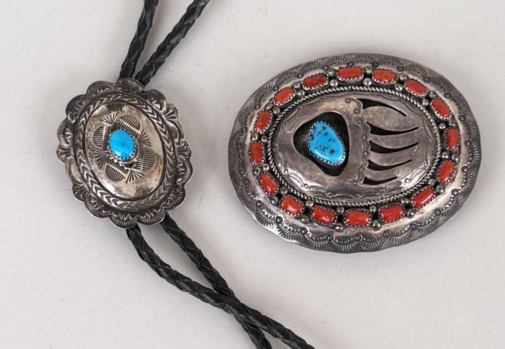 Wilbert Muskett, Sterling Bear Claw Belt Buckle (1 of 6)