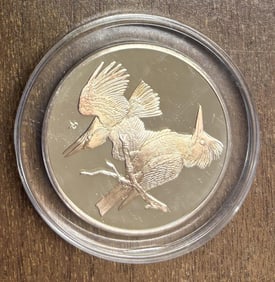 1973 Sterling Art Round, Belted Kingfisher