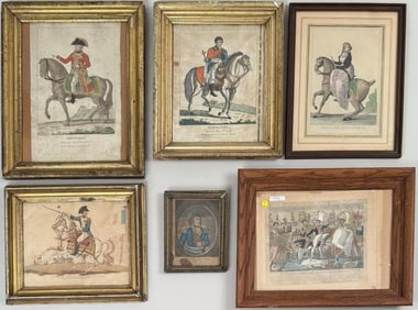 Six Framed Napoleonic Engravings
