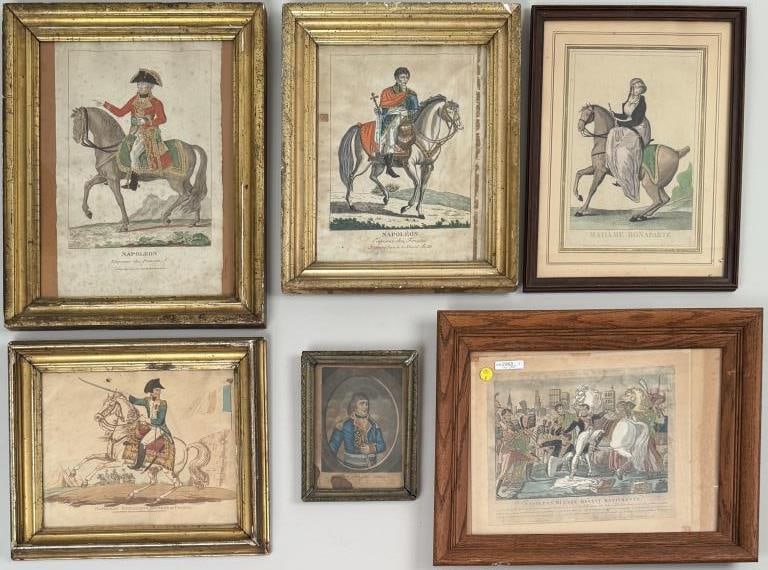 Six Framed Napoleonic Engravings (1 of 8)