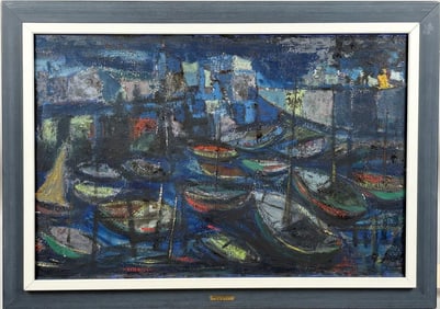 Santi, Abstract "Harbor Scene"