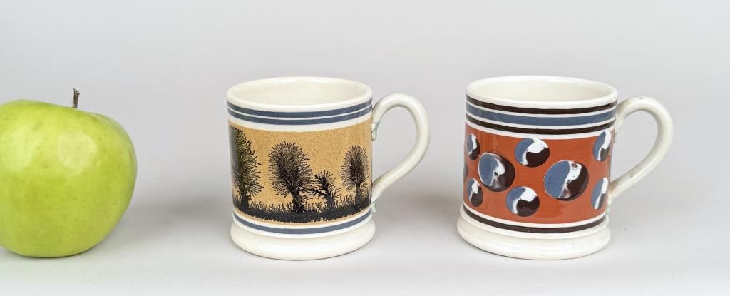 Two Don Carpentier Replica Mochaware Cups (1 of 7)