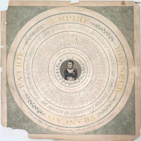 French Engraved Chart of Napoleon's Victories