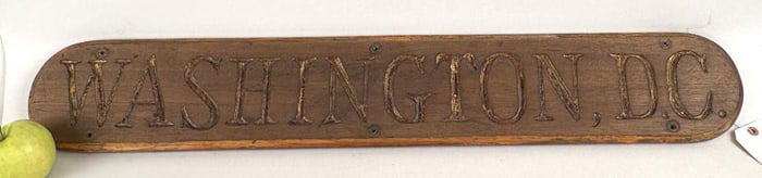 Vintage Carved/Painted Sternboard "Washington DC"