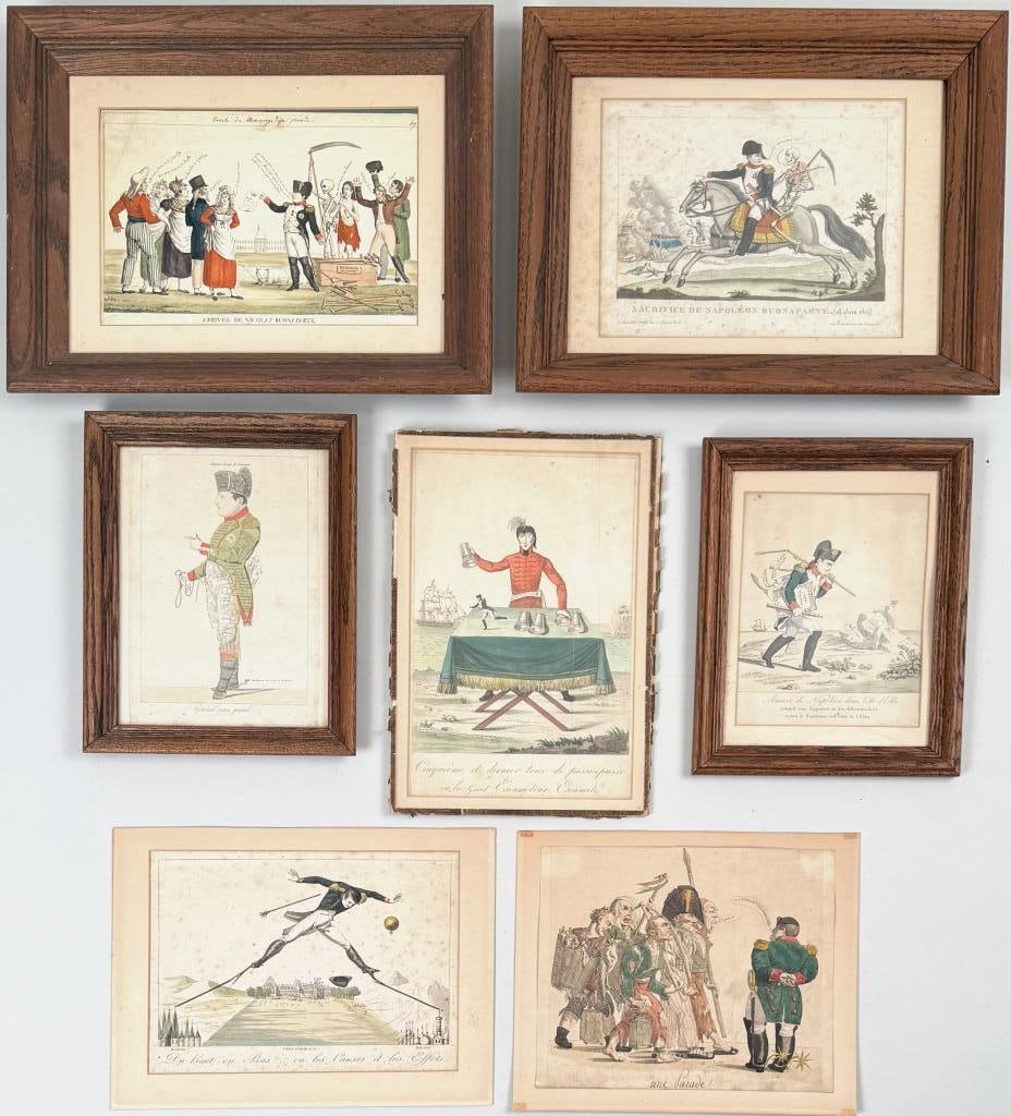 Six Napoleonic Satirical Engravings (1 of 9)