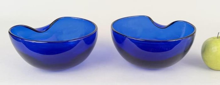 Two Segusa Glass Elsa Peretti Tiffany & Co Bowls