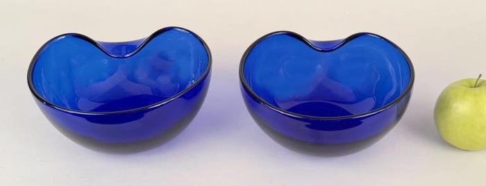 Two Segusa Glass Elsa Peretti Tiffany & Co Bowls