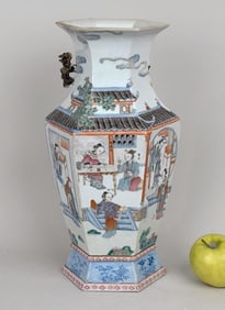 Chinese Porcelain Hexagonal Footed Vase