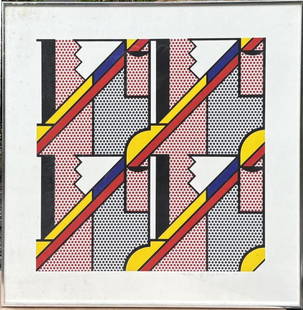 Lichtenstein, Lithograph In Colors 1971: Roy Lichtenstein (Am.,1923-1997), colored lithograph and screenprint, numbered, signed and dated lower right "94/200 R. Lichtenstein '71". Also "C" and "II" impressed in circles extreme lower right, c