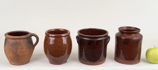 Group Four Redware Jars