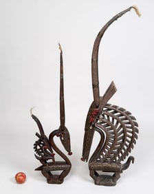 Two Carved African Headpieces