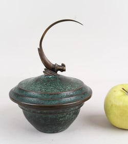 Carl Sorenson, Art Deco Bronze Lidded Bowl
