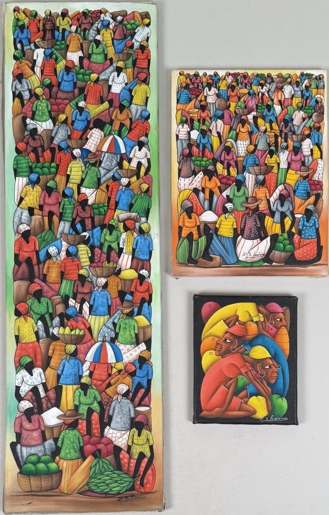 J.B. Louisius, Three Haitian Paintings (1 of 5)