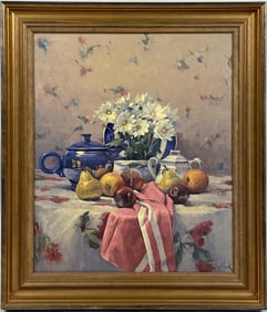 Van Hook O/C Still Life Composition Daisies & More