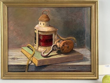 Lander, Still Life O/C HMS Bounty Book