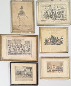 Six English Satirical Prints
