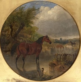 Attr. Herring O/C Four Horses Watering