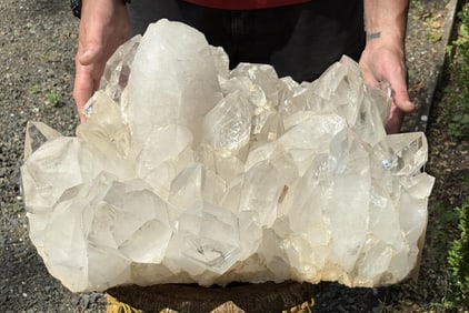 Large White Crystal Geode Specimen