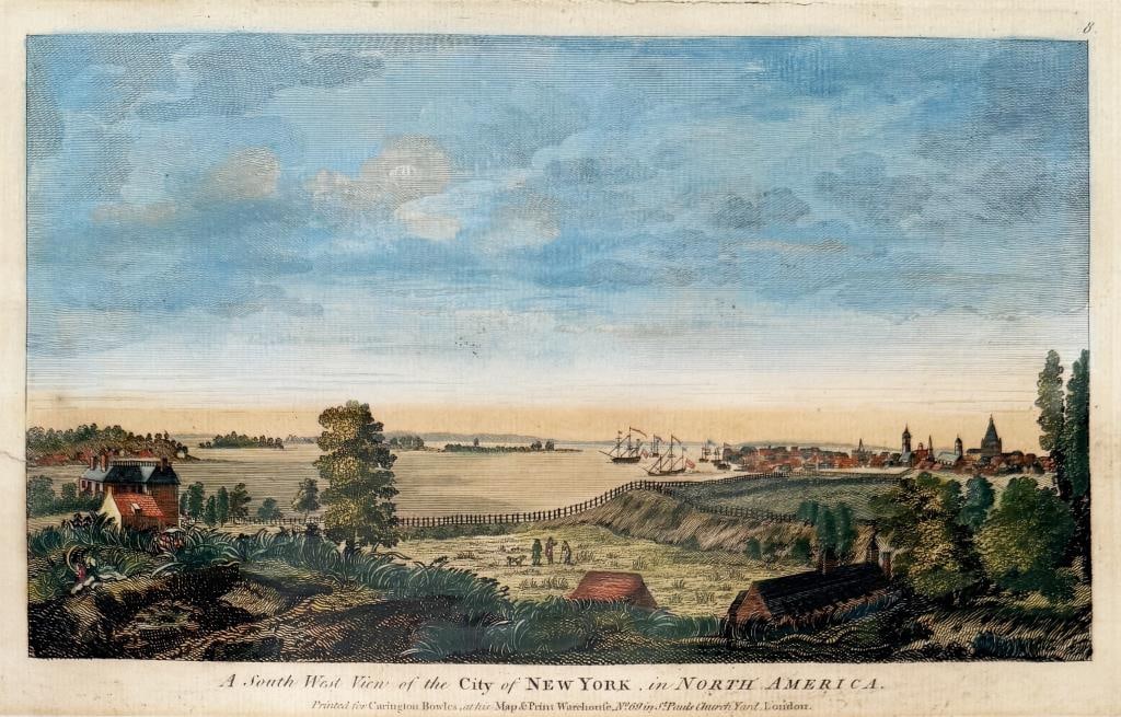 Framed Colored Engraving "View of New York", Canot (1 of 6)