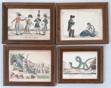 Four Napoleonic Satirical Engravings