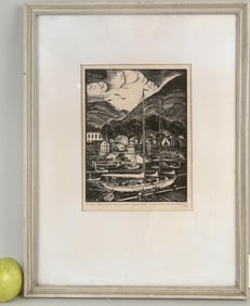 C. T. Berry, "Sch. Wildfire in Camden", Woodcut