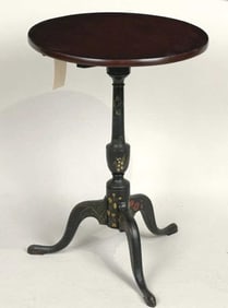 American QA Cherry Round Candlestand, Paint Decor