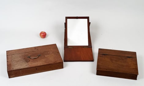 Group Three Antique Mahogany Desk Top Boxes