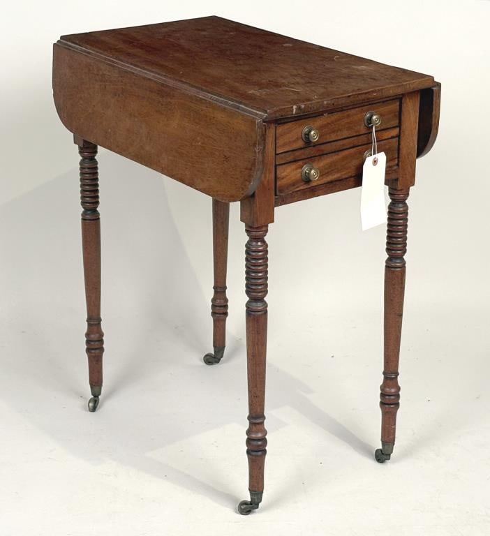 English Regency Mahogany D/L Side Table (1 of 5)