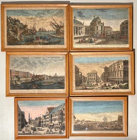 Group Six Early French Colored Engravings