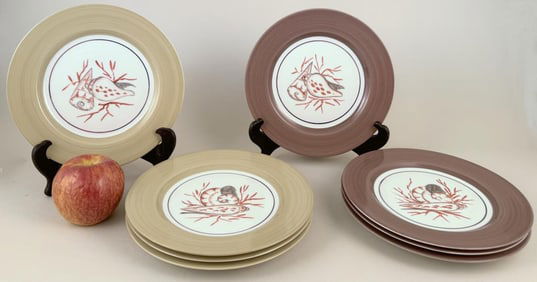 Eight Marie Daage Limoges Plates