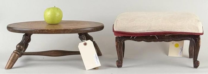 Two Small Vintage Footstools